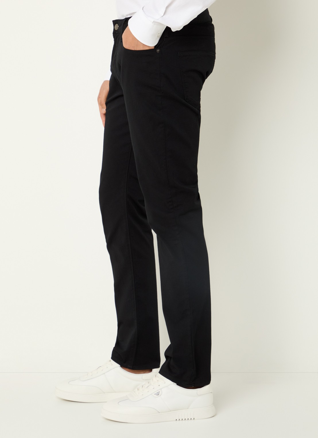 Armani Slim fit jeans met steekzakken - detail 3 zwart