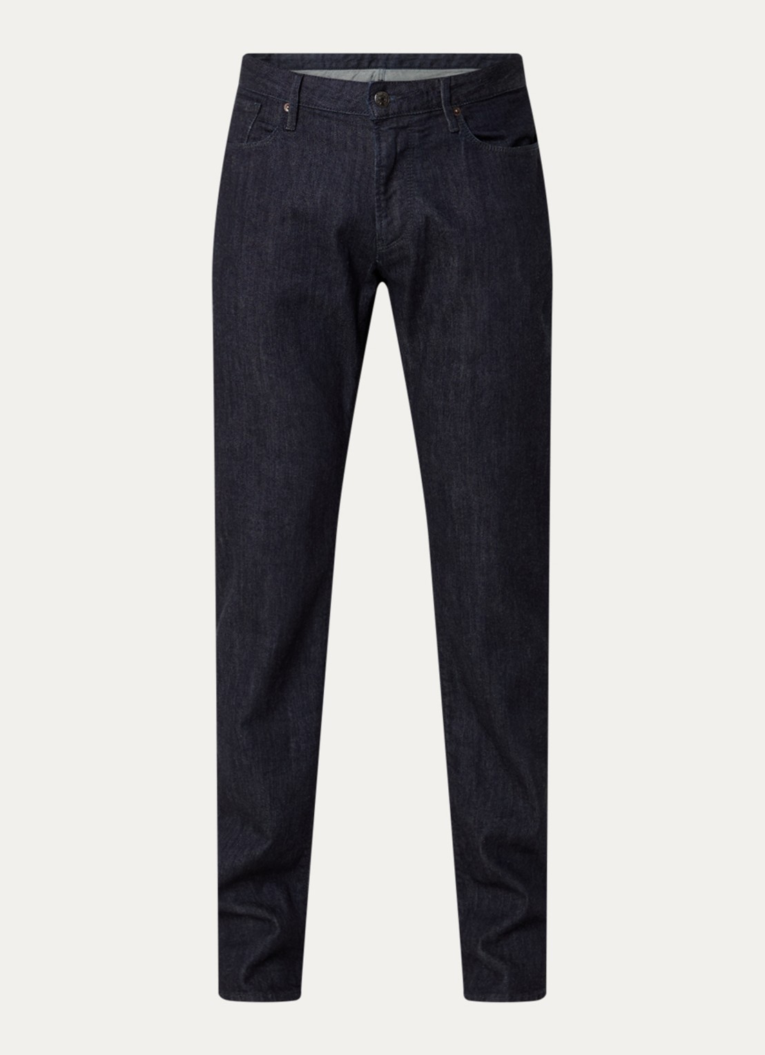 Armani Slim fit jeans met steekzakken - voorkant donkerblauw