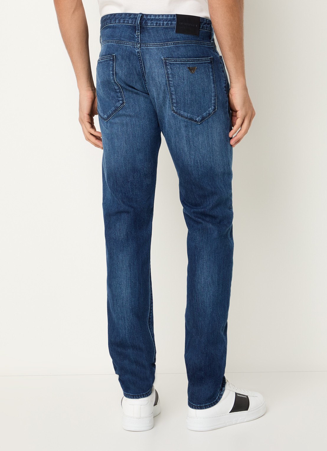 Armani Slim fit jeans met steekzakken - achterkant 3 indigo
