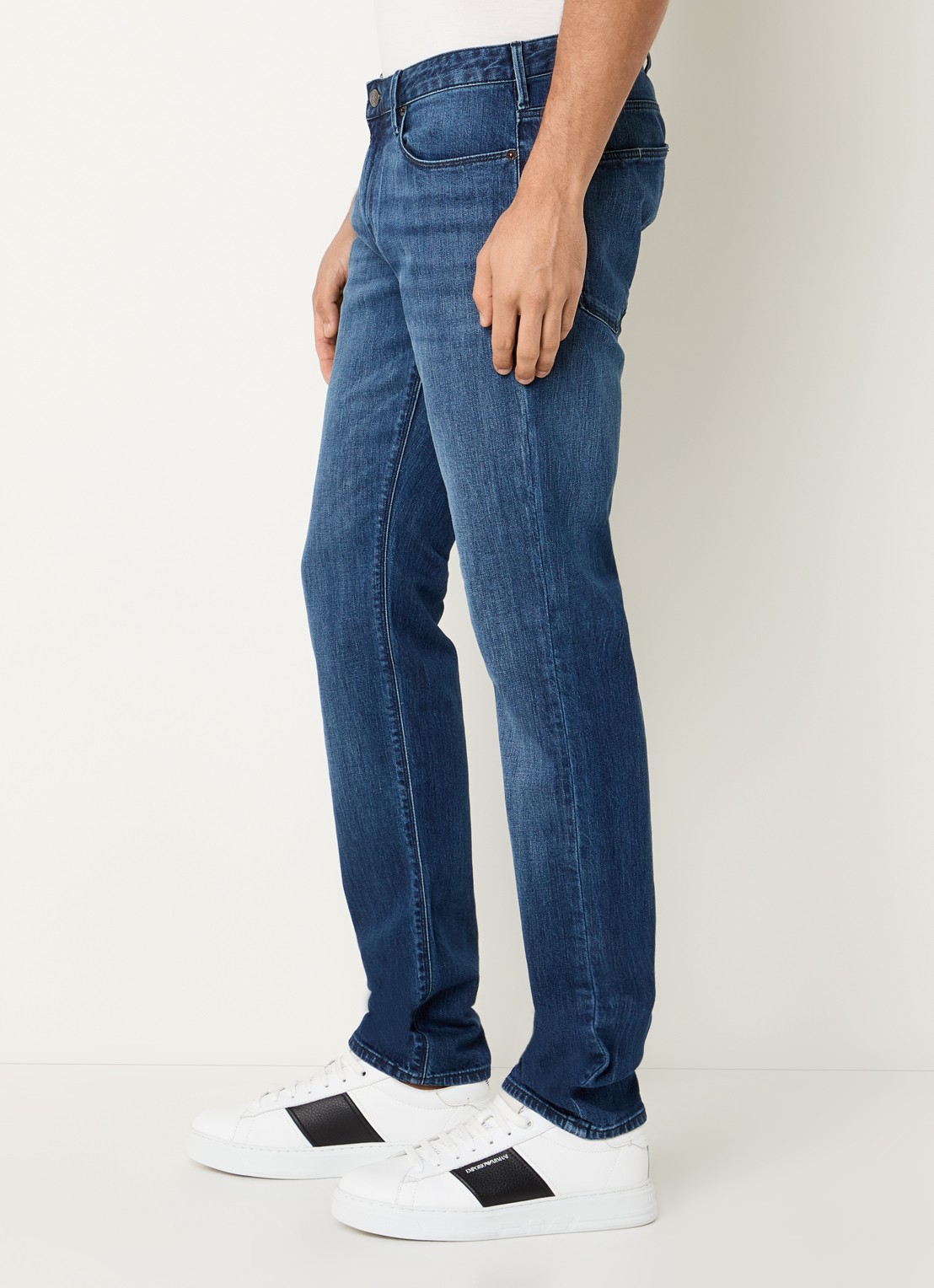 Armani Slim fit jeans met steekzakken - detail 2 indigo