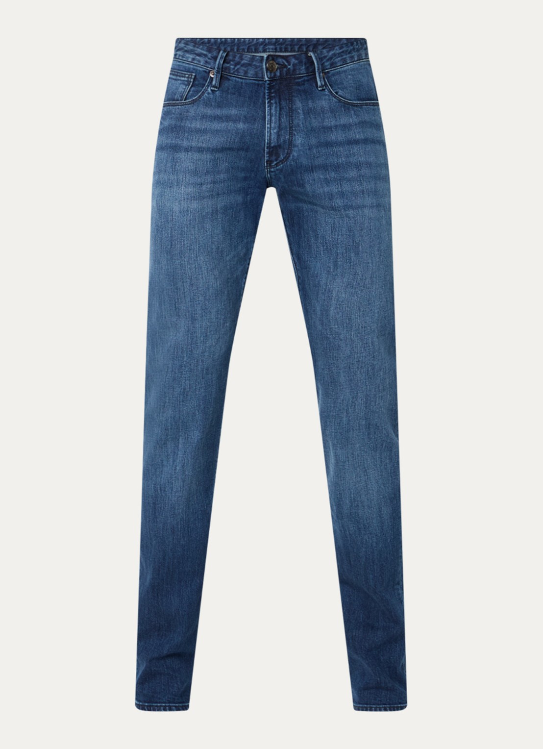 Armani Slim fit jeans met steekzakken - voorkant 4 indigo