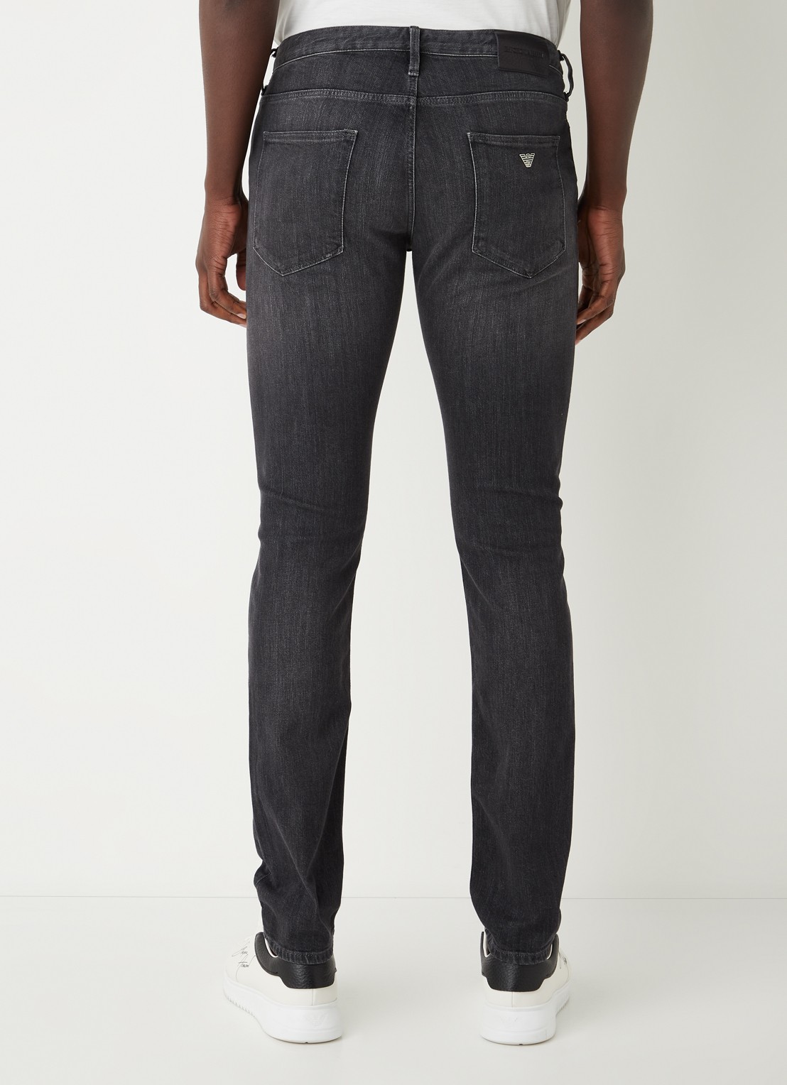 Armani Slim fit jeans met stretch - achterkant 5 antraciet
