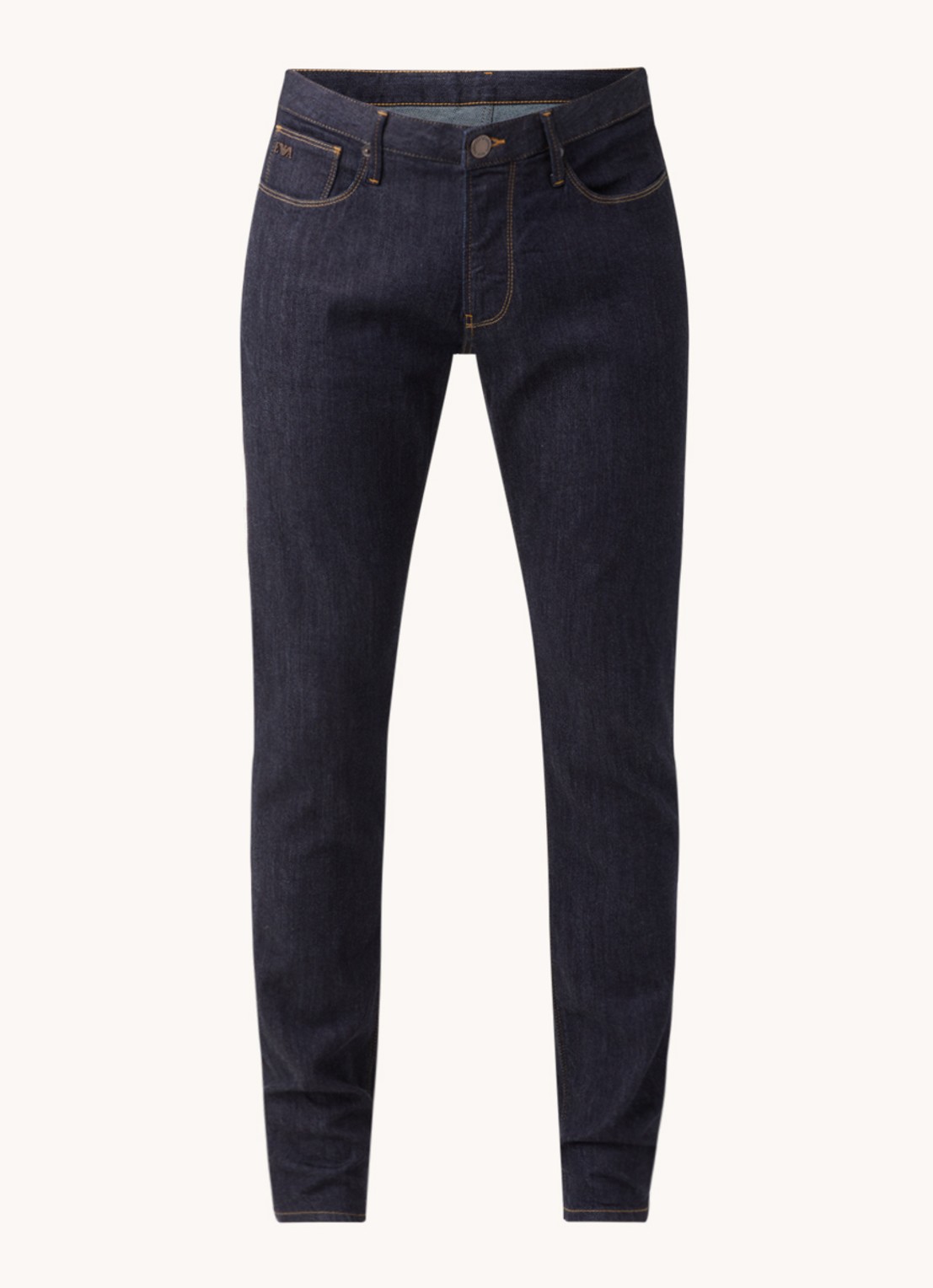 Armani Slim fit jeans met stretch - voorkant 2 indigo
