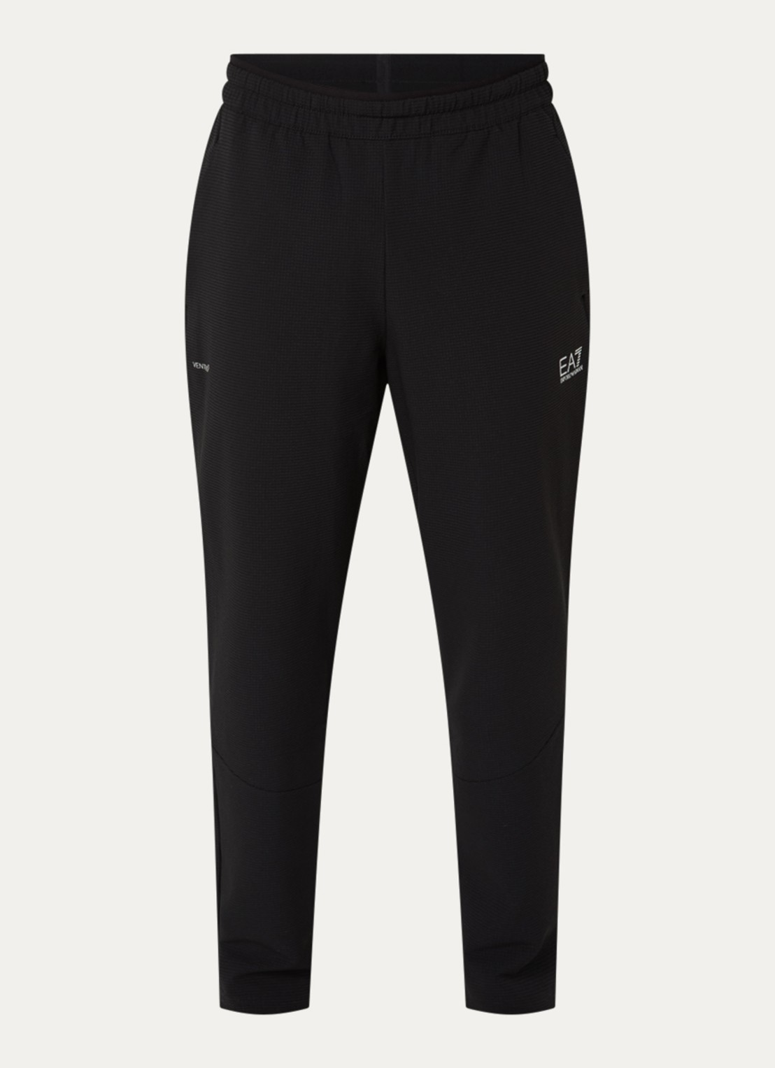 Armani Slim fit joggingbroek met logo en steekzakken - voorkant 4 zwart