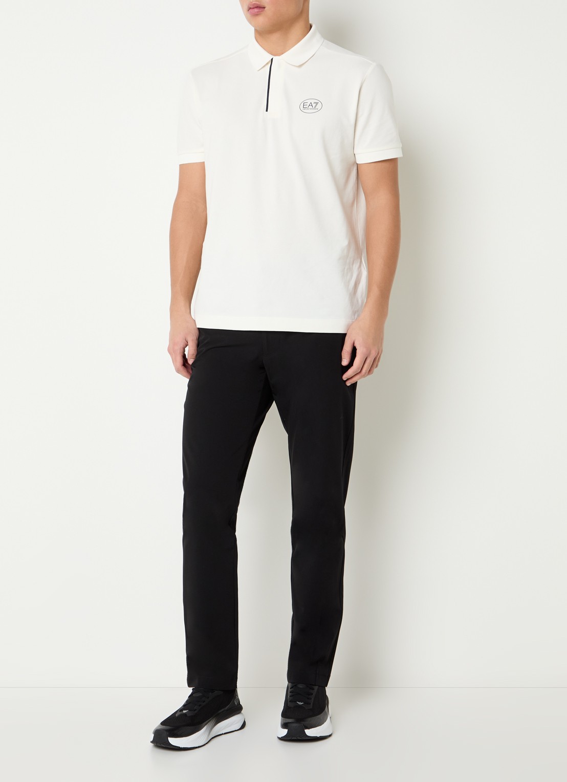 Armani Slim fit pantalon met steekzakken - voorkant 5 zwart