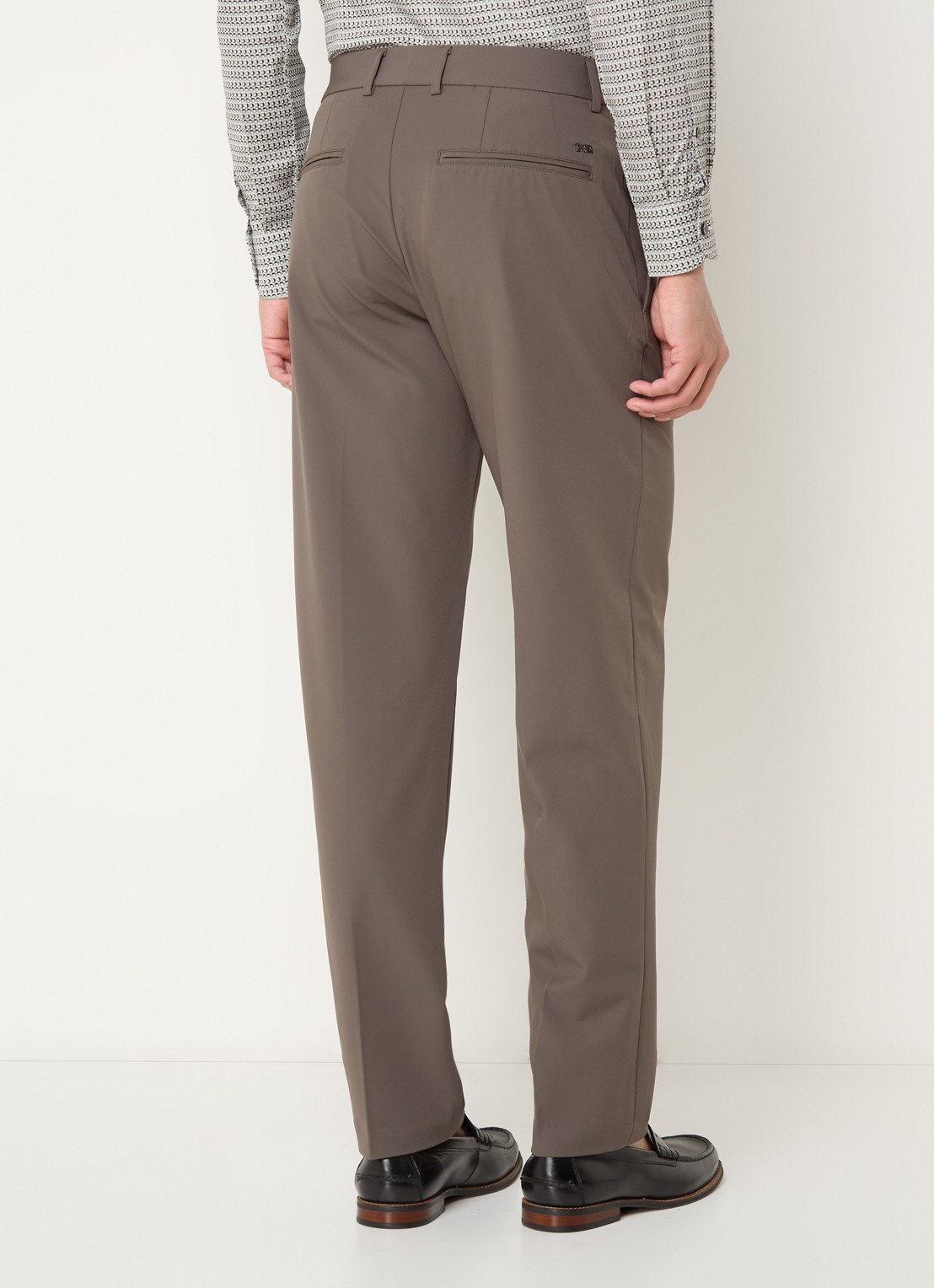 Armani Slim fit pantalon met steekzakken - achterkant 5 bruin