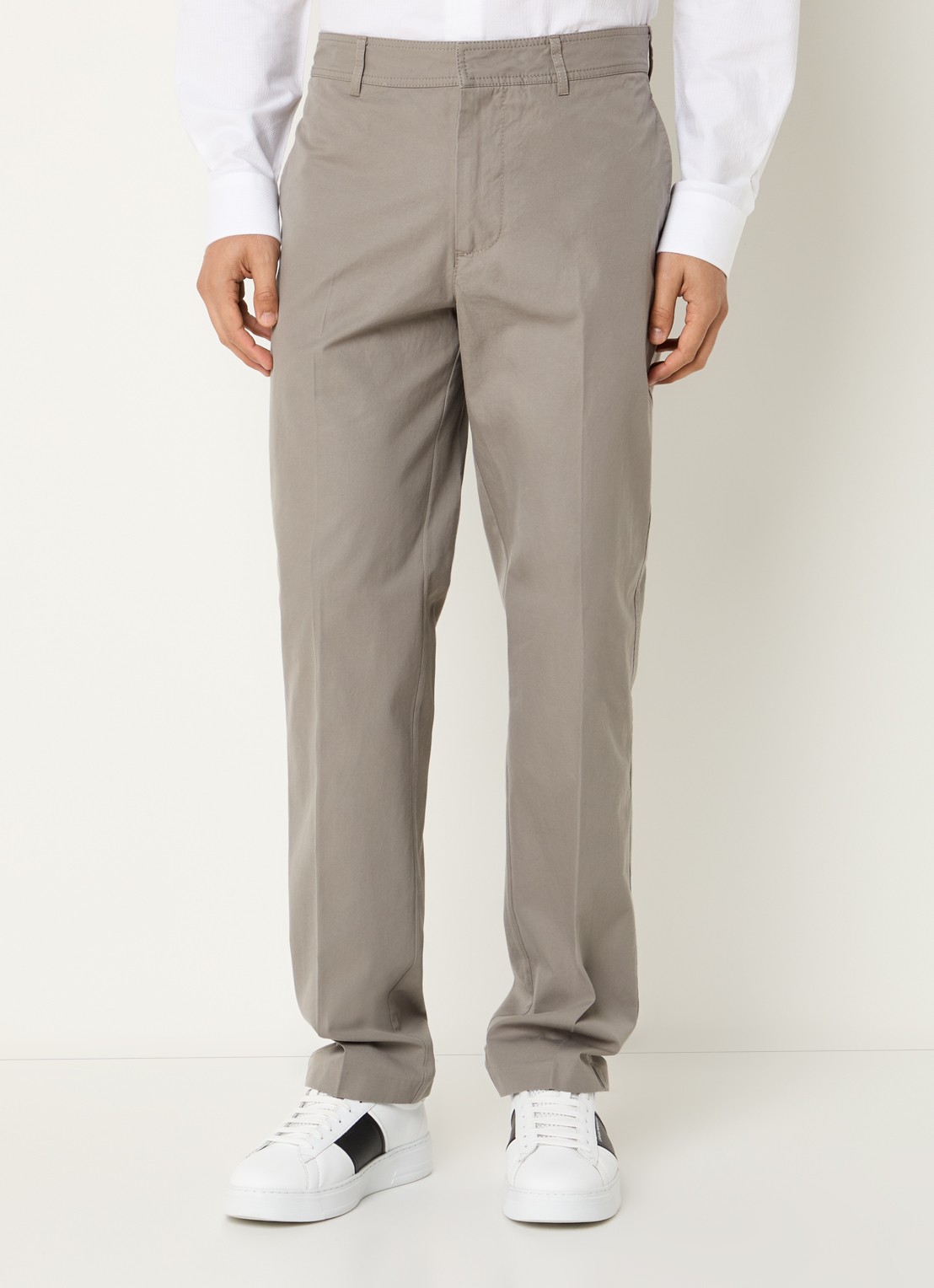 Armani Slim fit pantalon met steekzakken - detail 4 zwart
