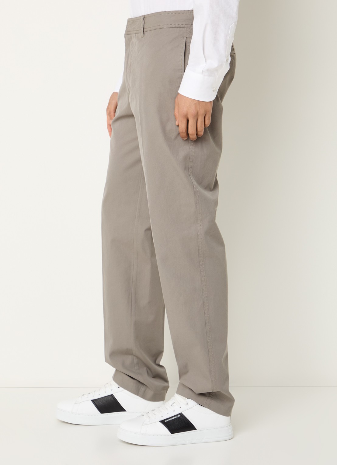 Armani Slim fit pantalon met steekzakken - detail 5 zwart