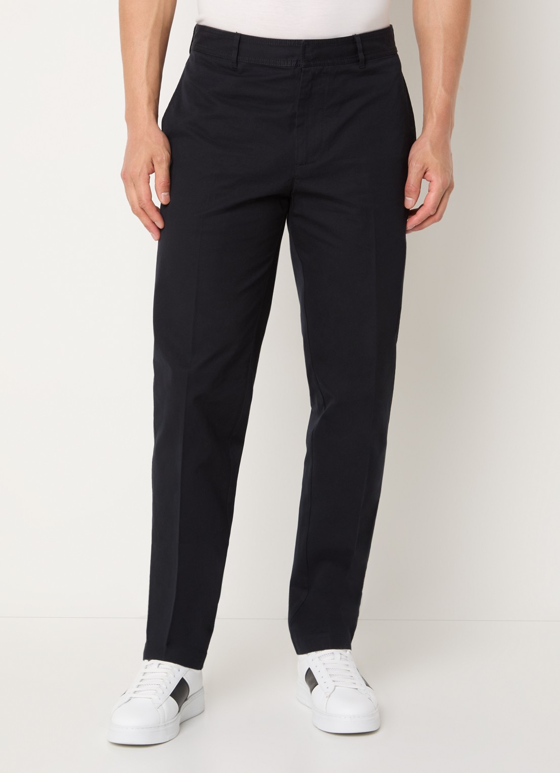 Armani Slim fit pantalon met steekzakken - detail indigo