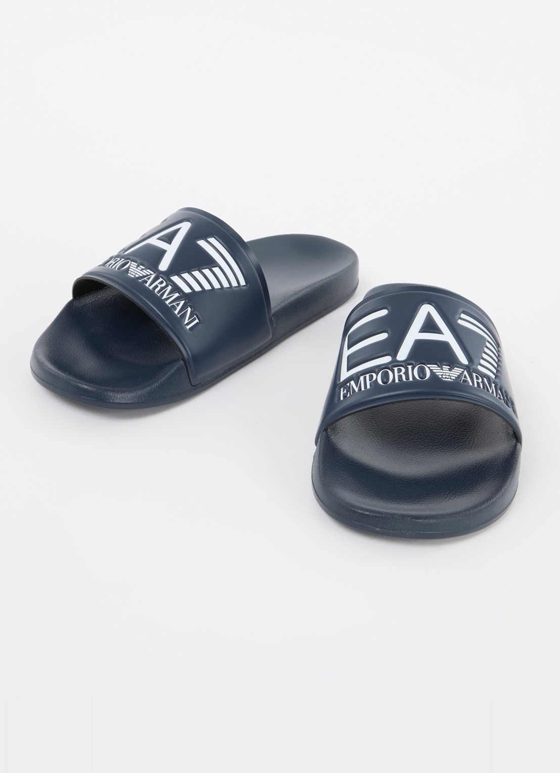 Armani Slipper met logo - detail 3 donkerblauw