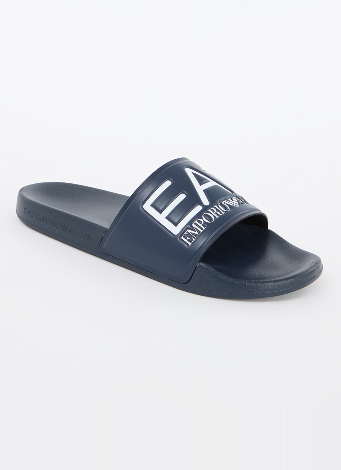 Armani Slipper met logo - voorkant 2 donkerblauw