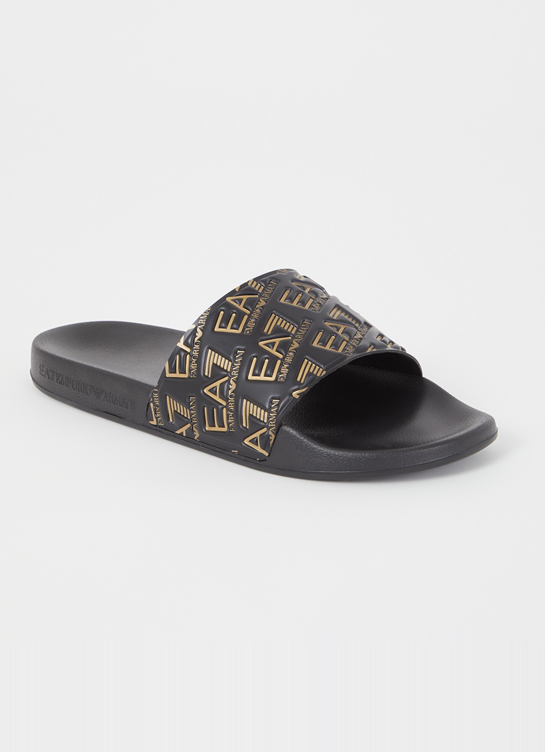 Armani Slipper met logo - voorkant 5 hazelnootbruin