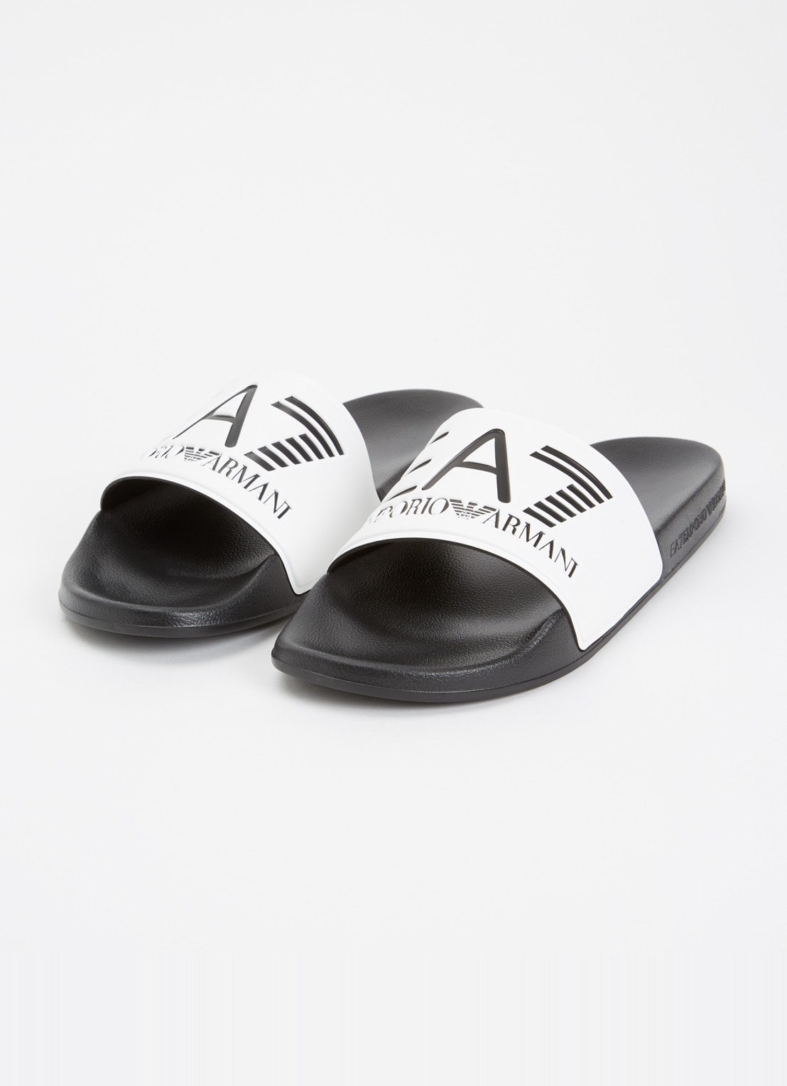 Armani Slipper met logo - detail 3 gebroken wit