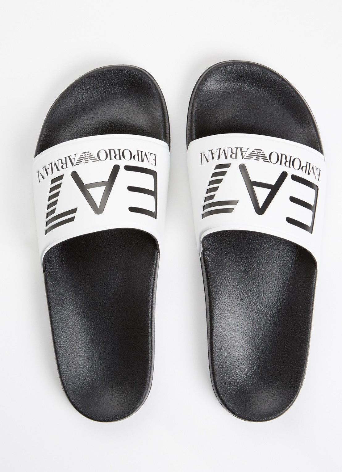 Armani Slipper met logo - detail 4 gebroken wit