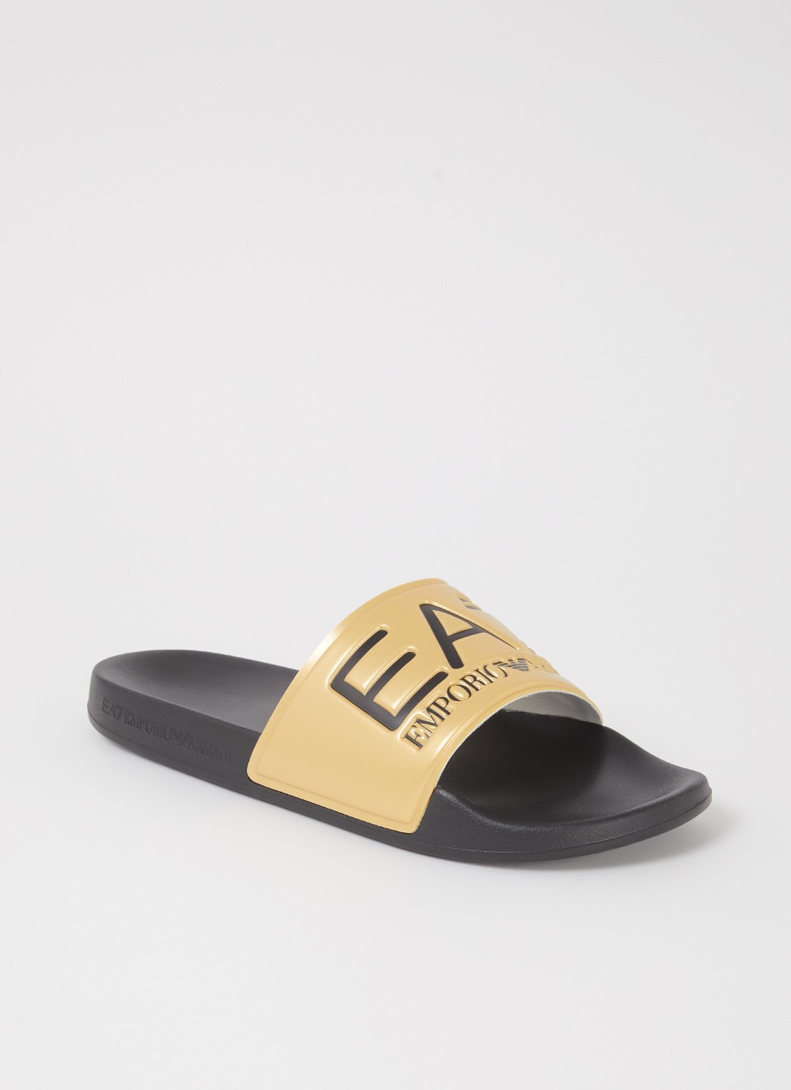 Armani Slipper met logo - voorkant 2 goud