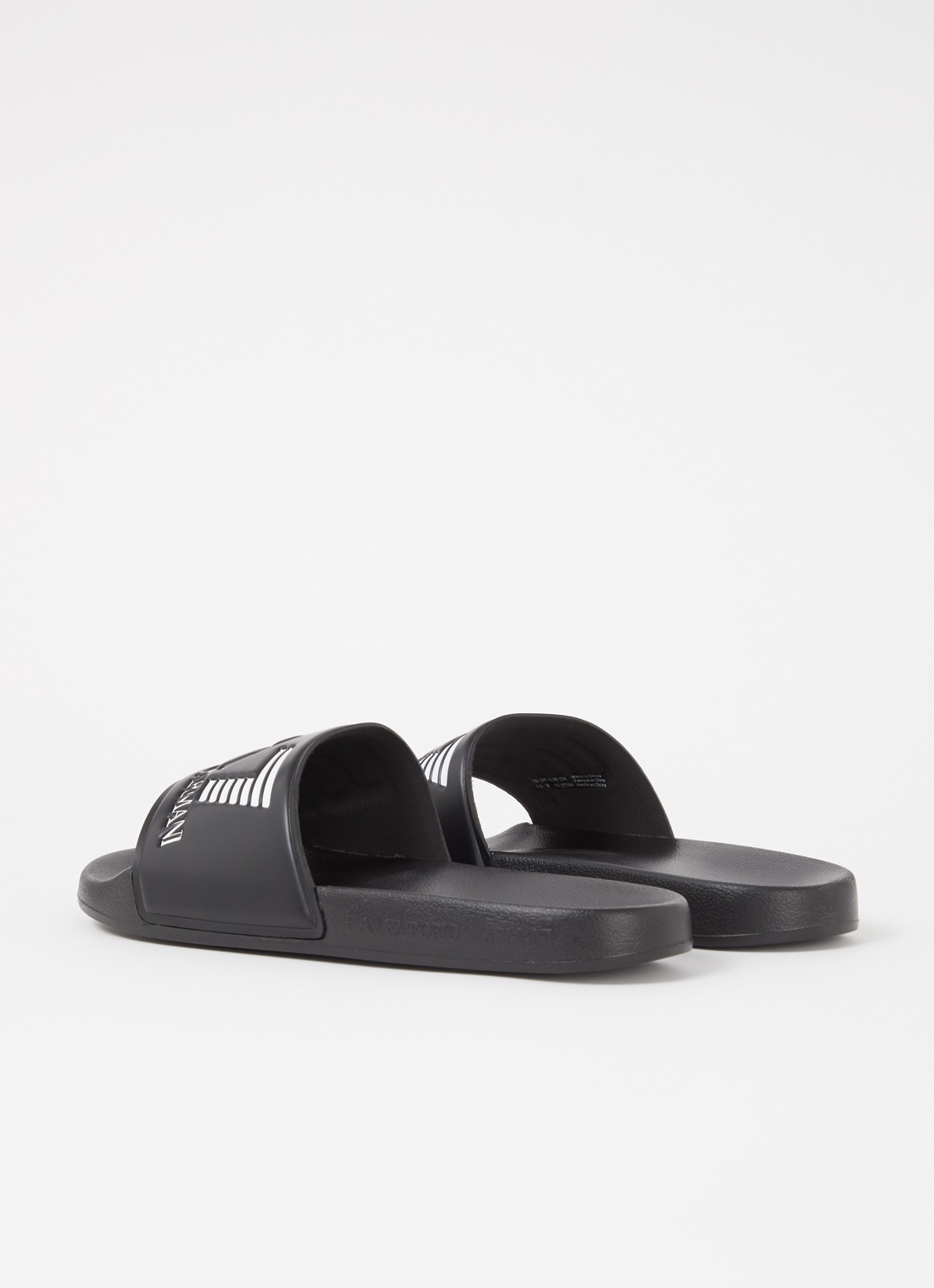 Armani Slipper met logo - achterkant zwart