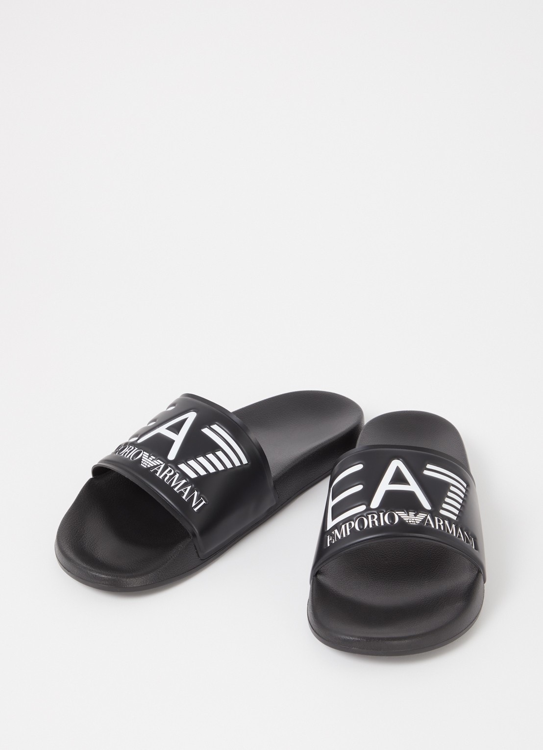 Armani Slipper met logo - detail 4 zwart