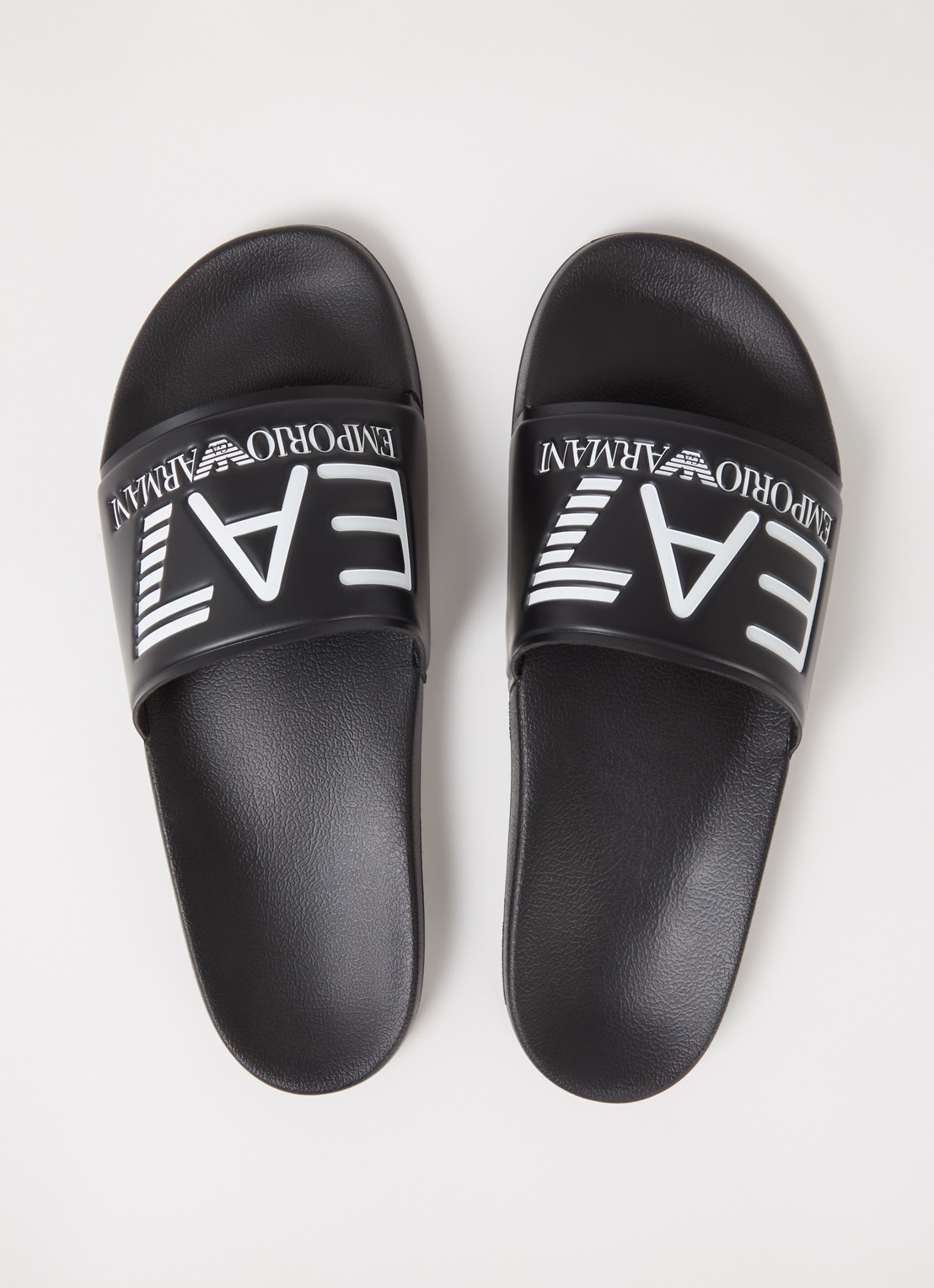 Armani Slipper met logo - detail 5 zwart