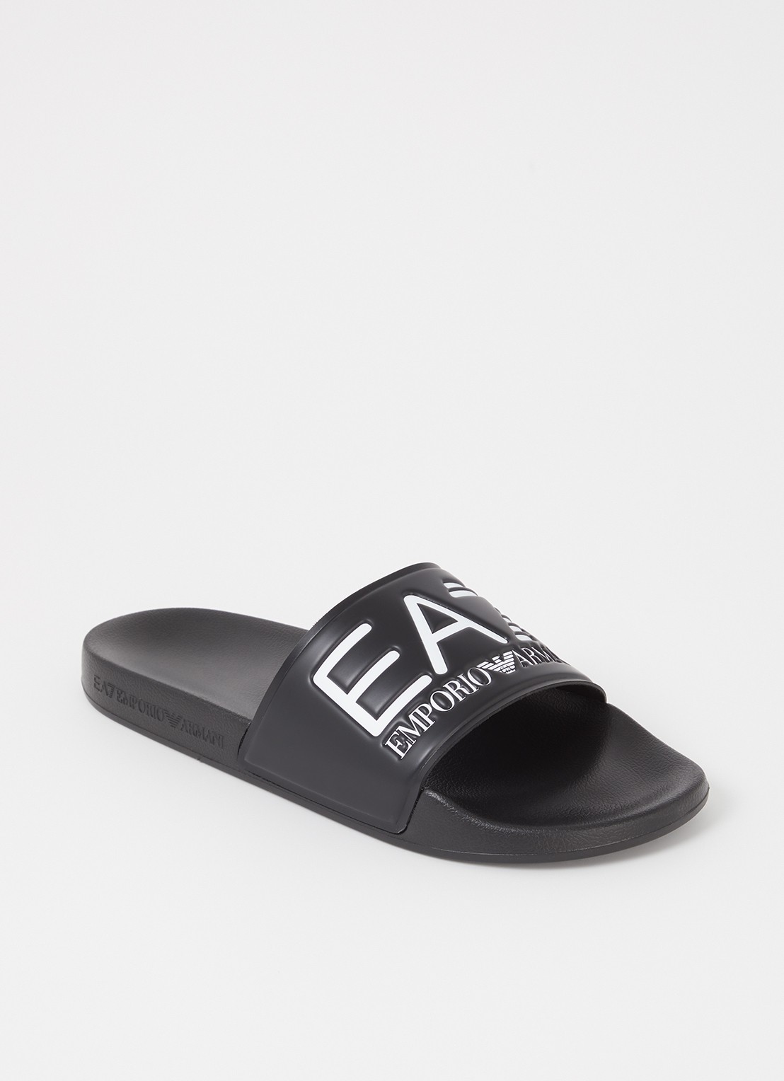 Armani Slipper met logo - voorkant 3 zwart