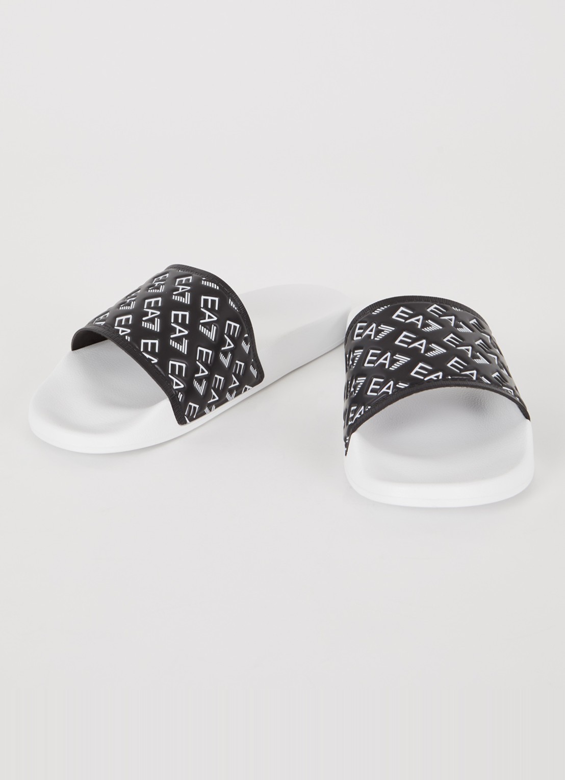Armani Slipper met logo - detail 3 zwart