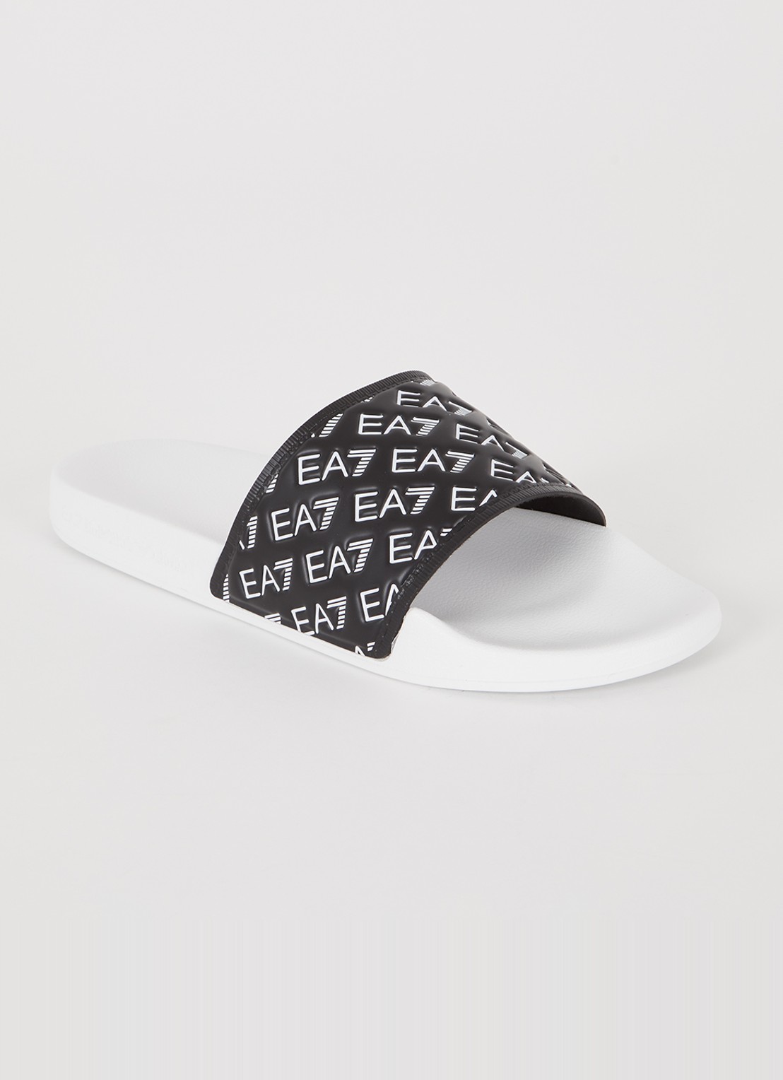 Armani Slipper met logo - voorkant 2 zwart