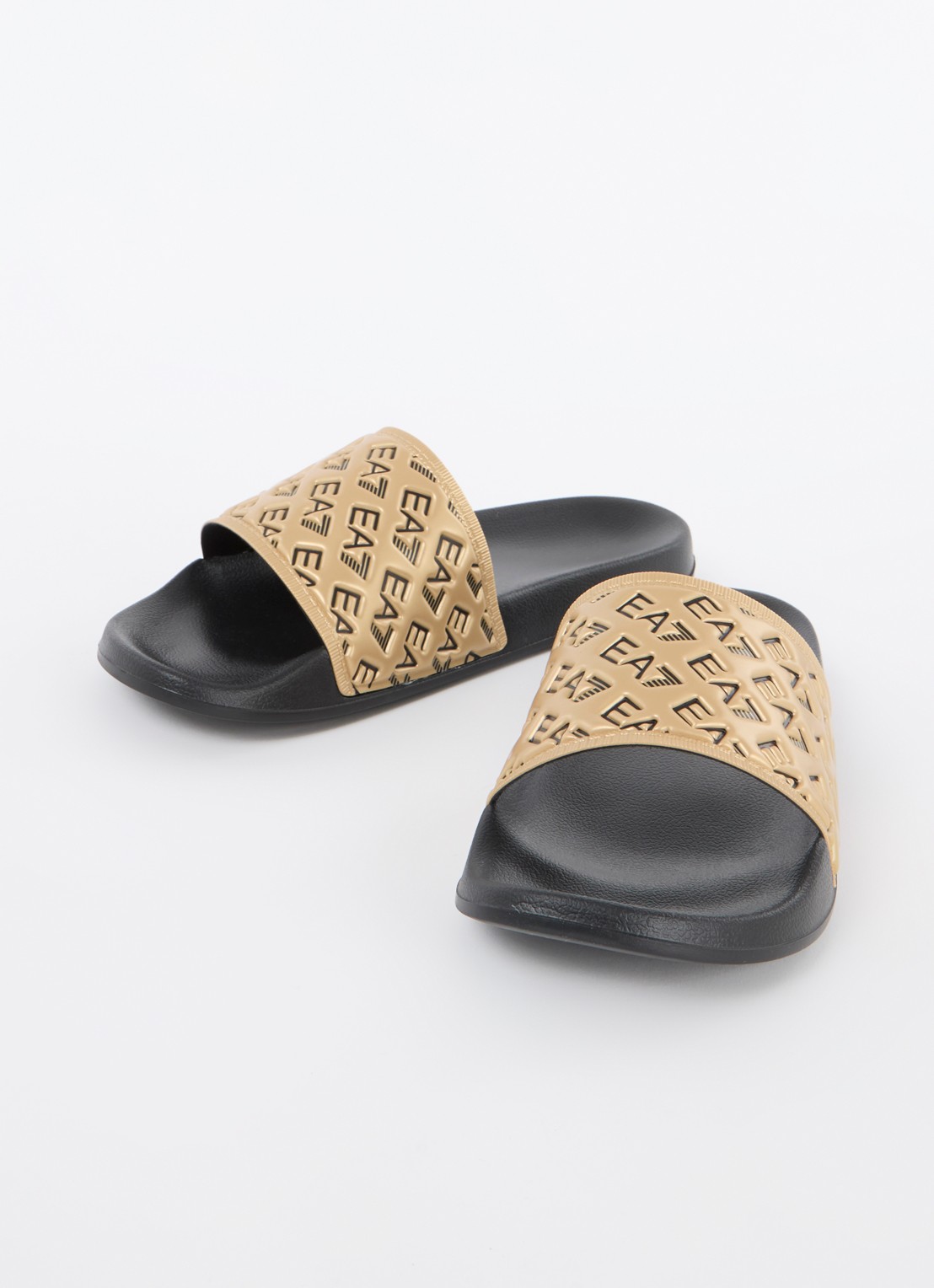 Armani Slipper met logo - detail 3 goud