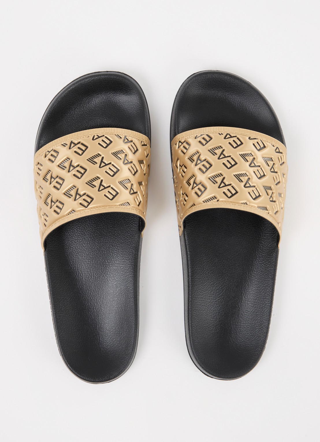 Armani Slipper met logo - detail 4 goud