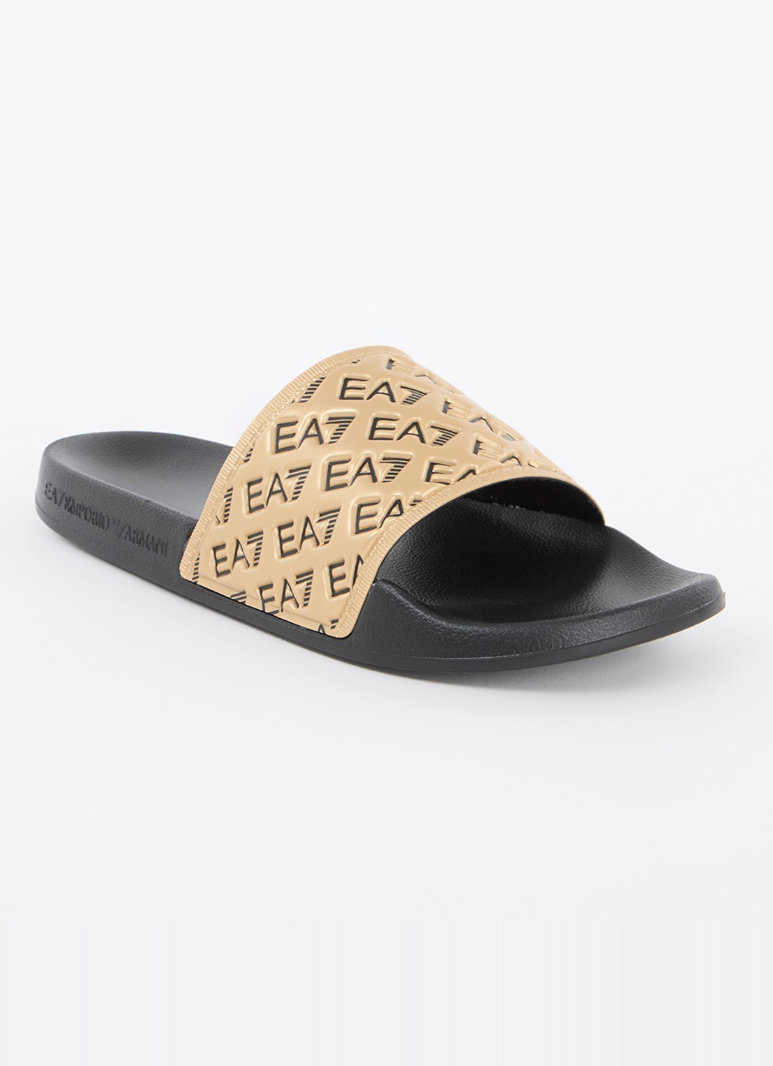 Armani Slipper met logo - voorkant goud