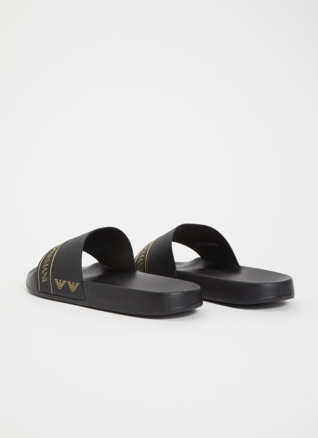 Armani Slipper met logo - achterkant 5 zwart