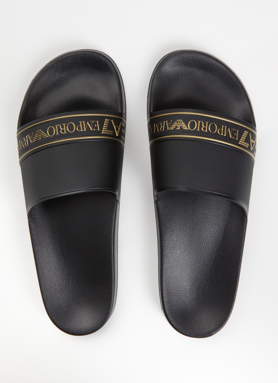 Armani Slipper met logo - detail 2 zwart