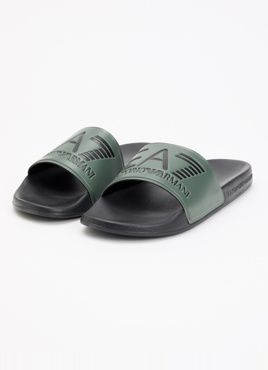 Armani Slipper met logo - detail 2 groen