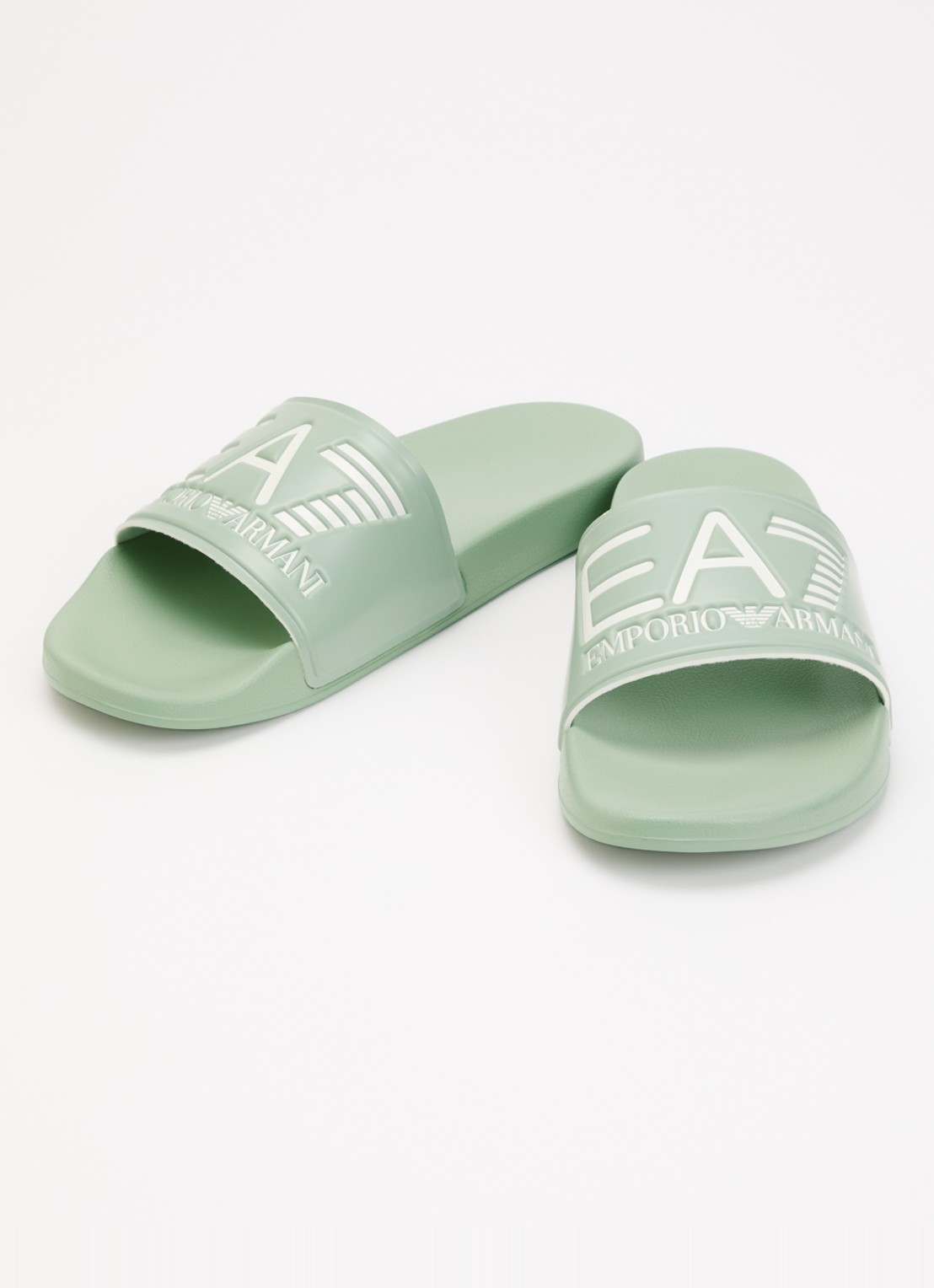 Armani Slipper met logo - detail 2 lindegroen