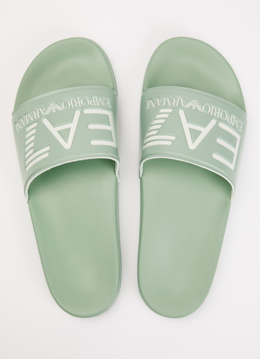 Armani Slipper met logo - detail 3 lindegroen