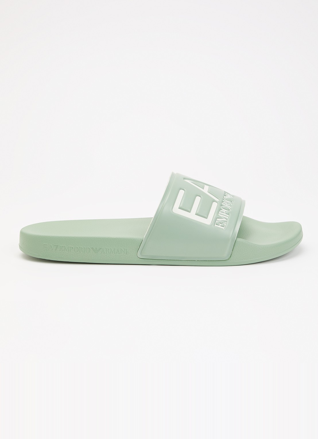 Armani Slipper met logo - voorkant lindegroen