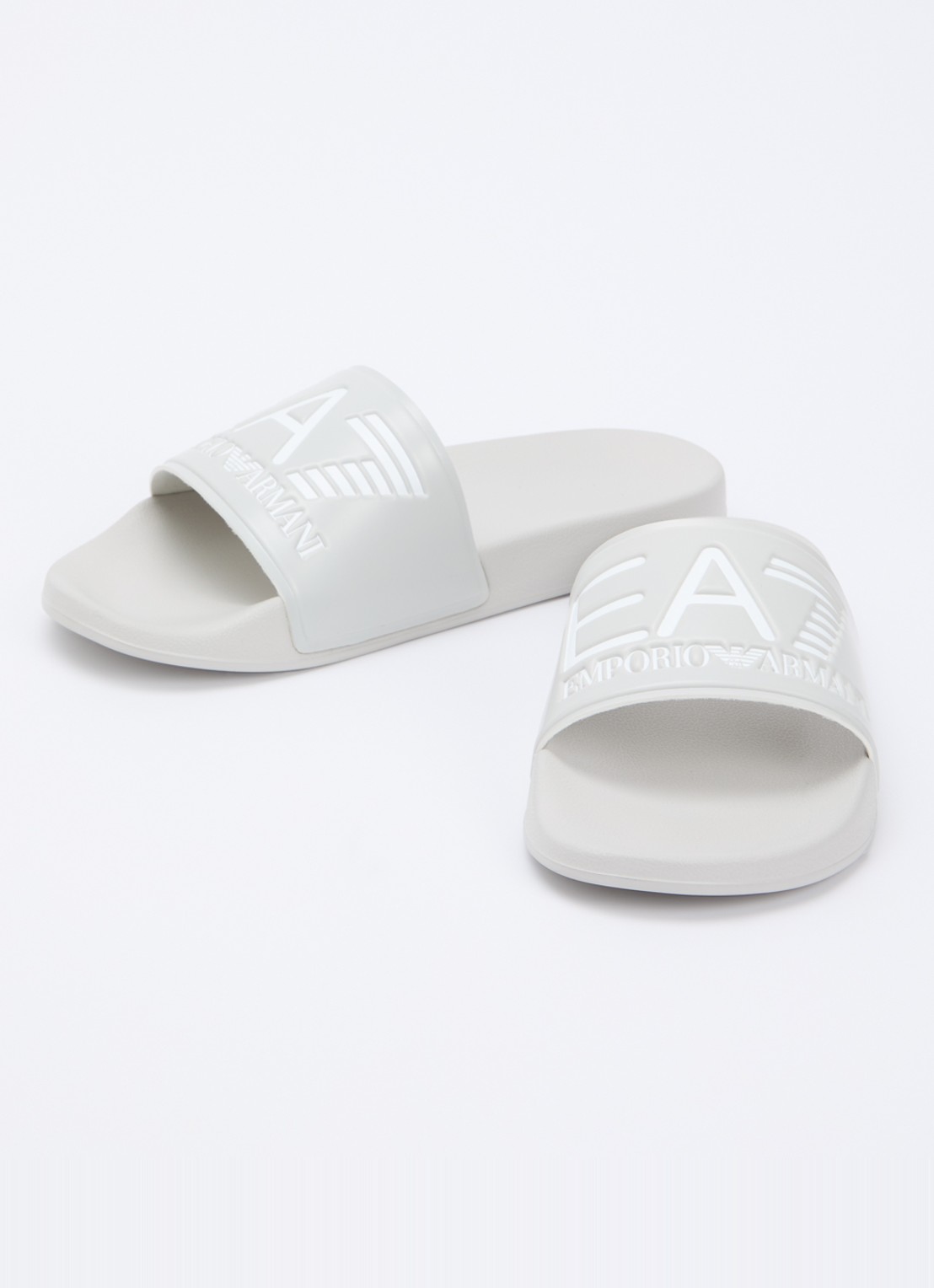 Armani Slipper met logo - detail 2 lichtgrijs