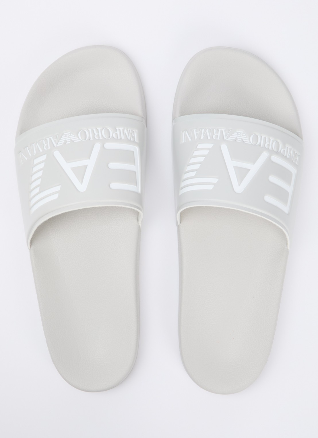 Armani Slipper met logo - detail 3 lichtgrijs