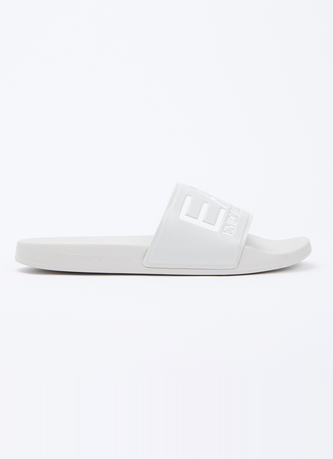 Armani Slipper met logo - voorkant lichtgrijs