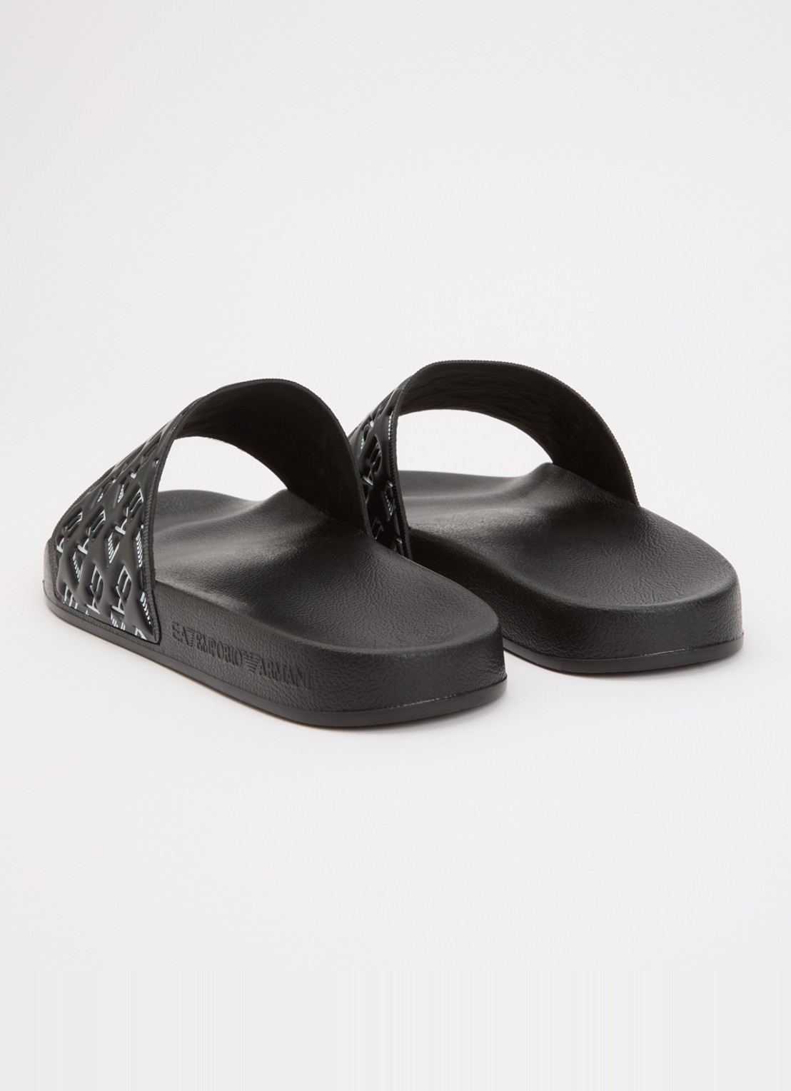 Armani Slipper met logo - achterkant 5 antraciet