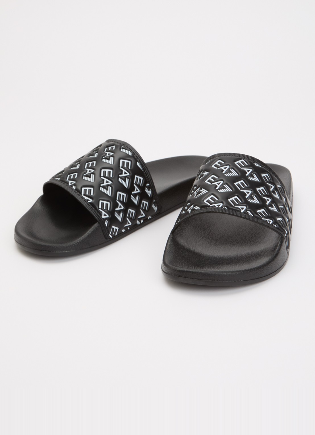 Armani Slipper met logo - detail 2 antraciet