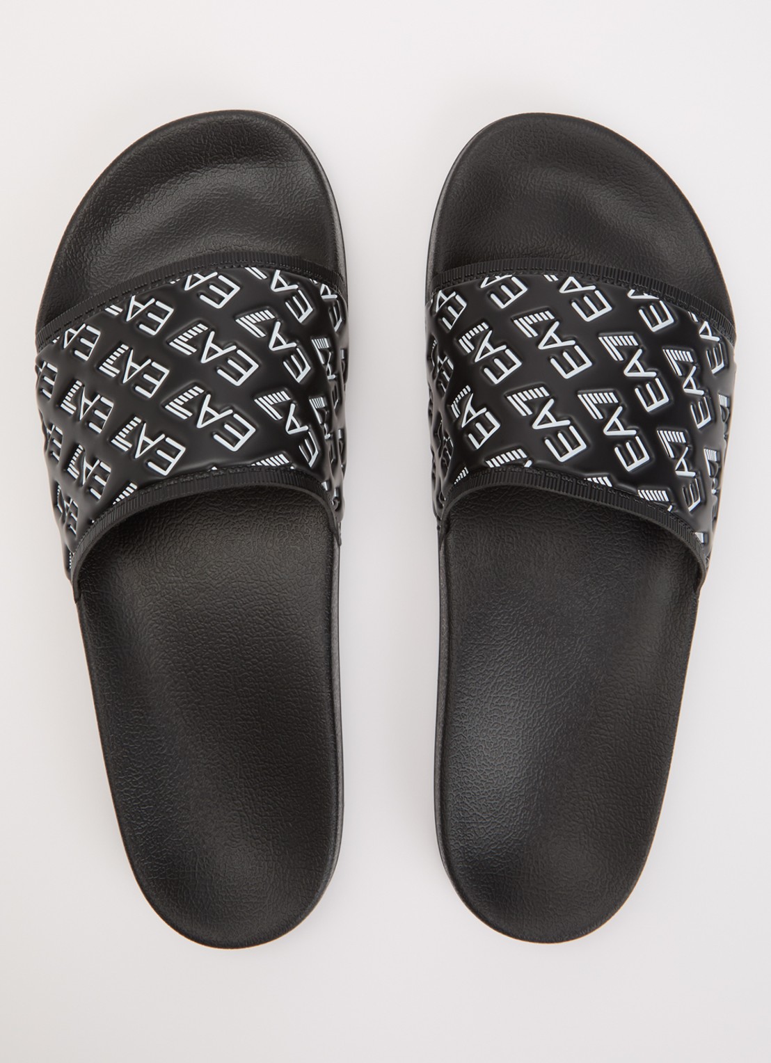 Armani Slipper met logo - detail 3 antraciet