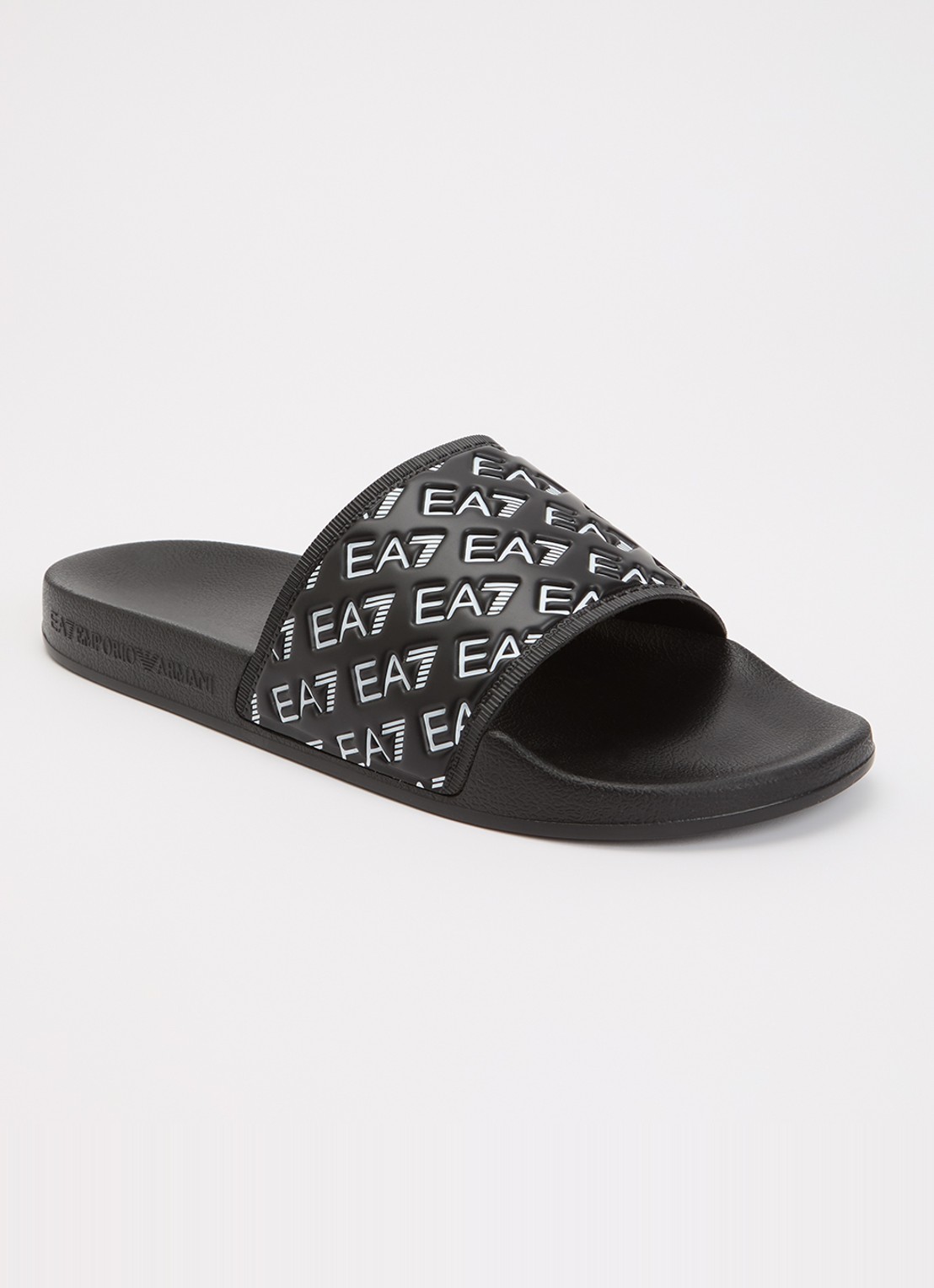 Armani Slipper met logo - voorkant antraciet