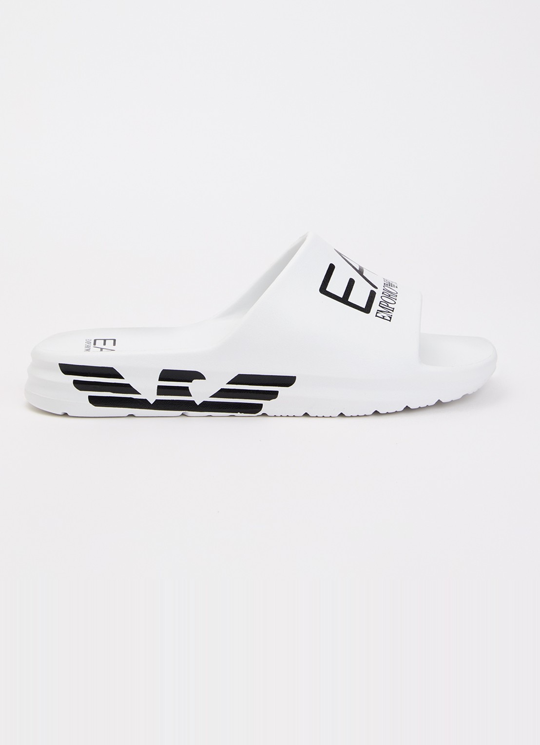 Armani Slipper met logo - voorkant wit