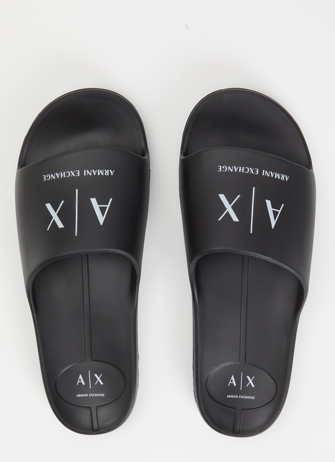 Armani Slipper met logo - detail 3 zwart