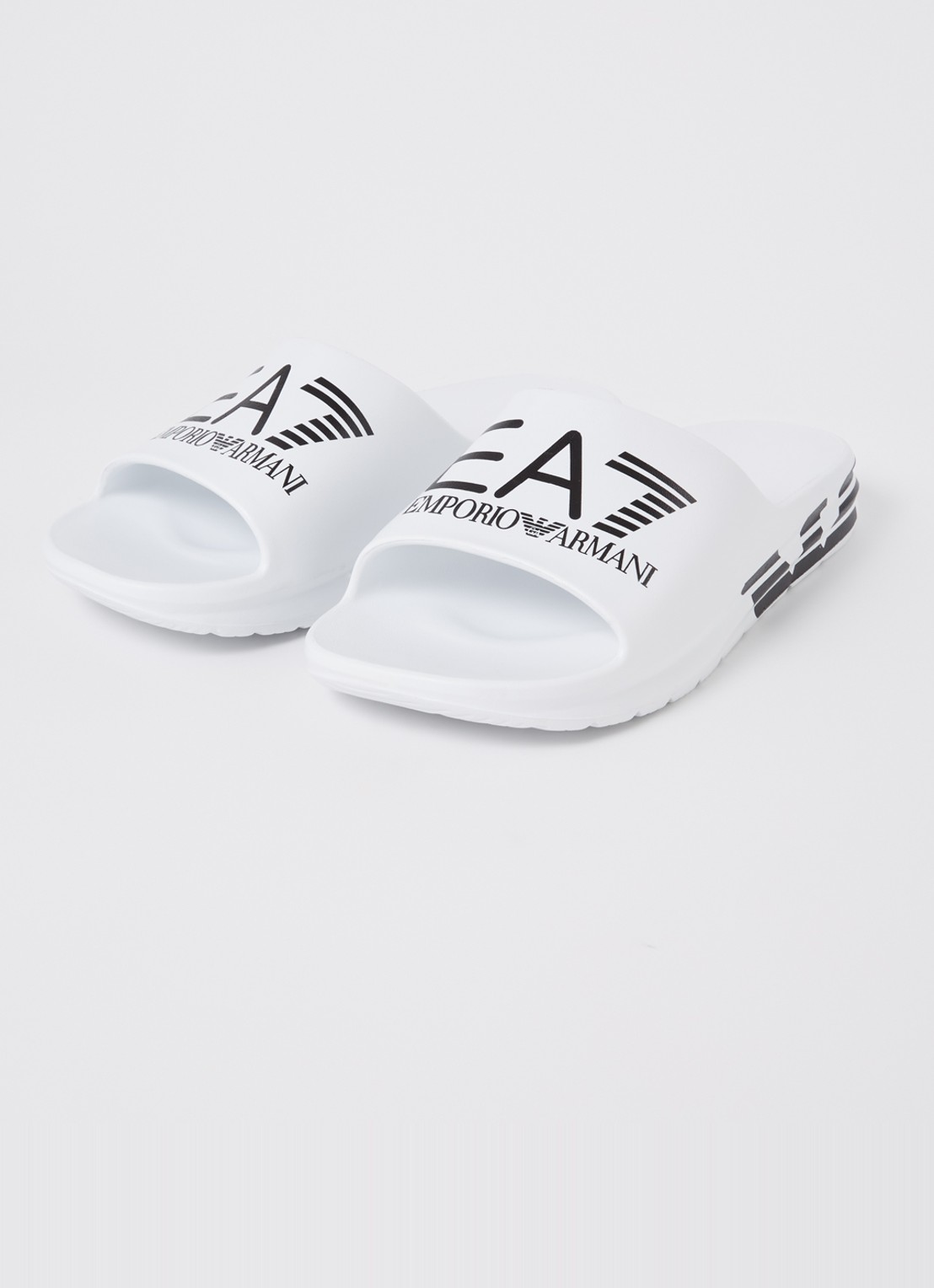 Armani Slipper met logoprint - detail 3 wit