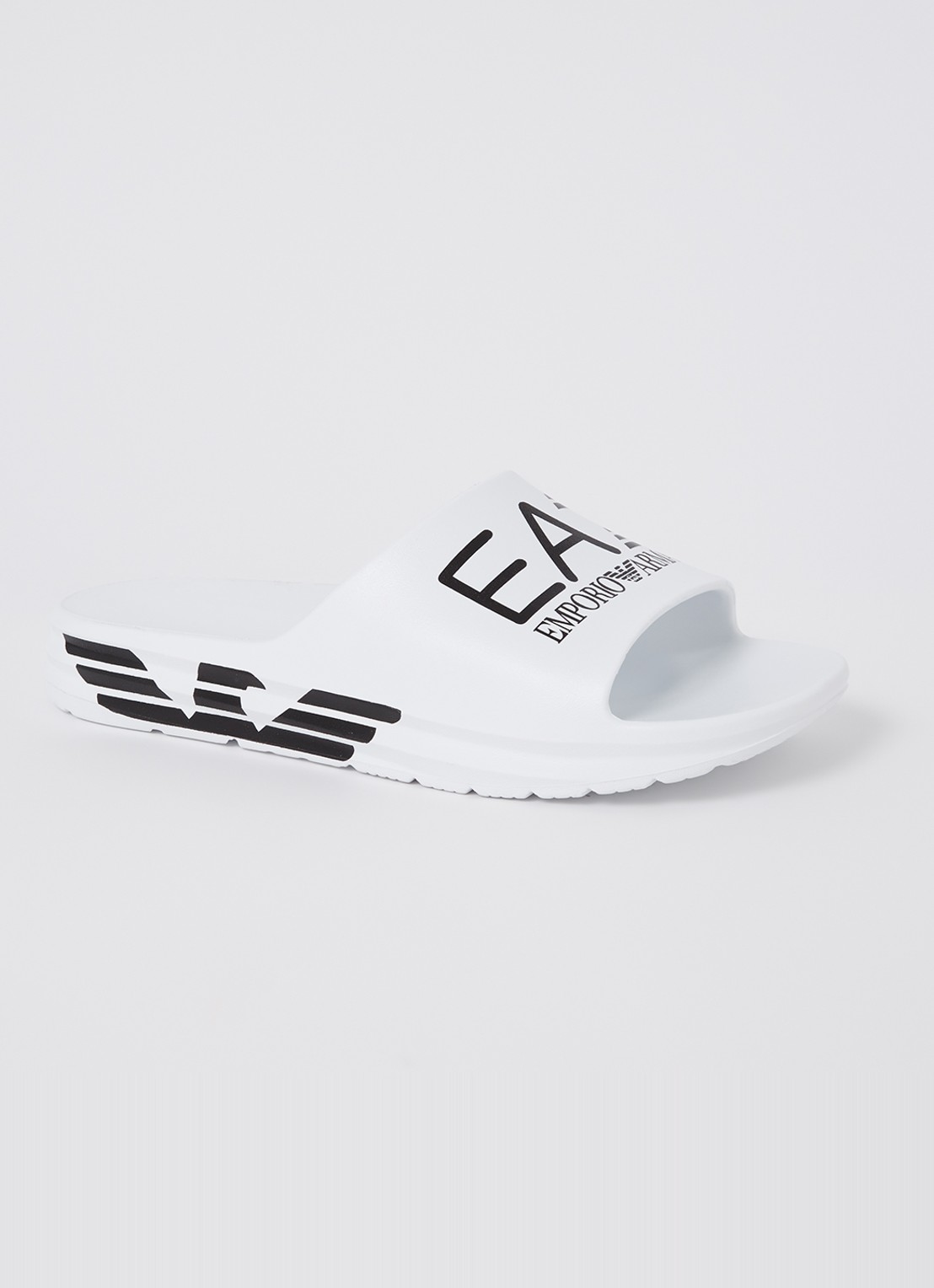 Armani Slipper met logoprint - voorkant 2 wit