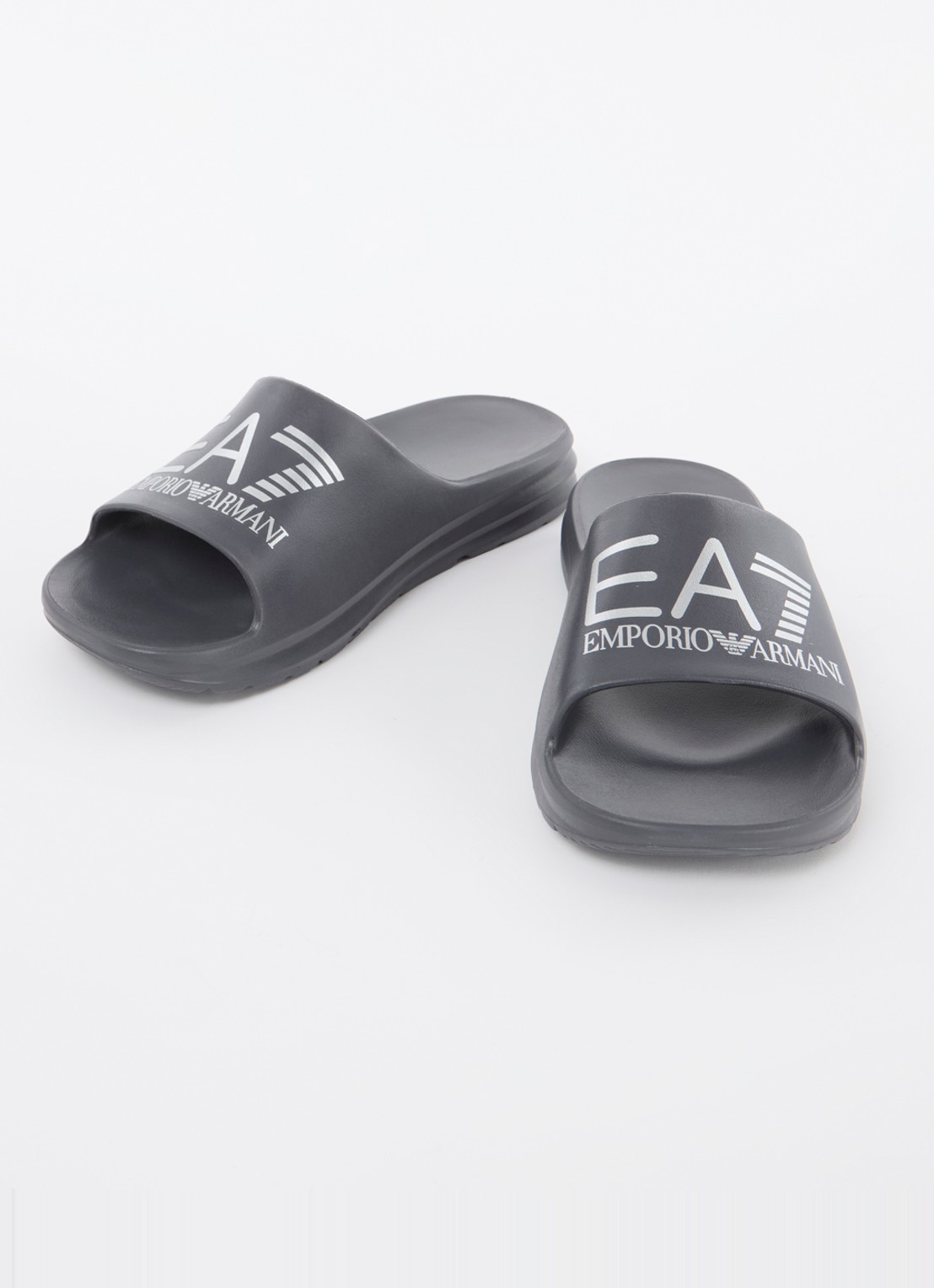 Armani Slipper met logoprint - detail 3 donkerblauw