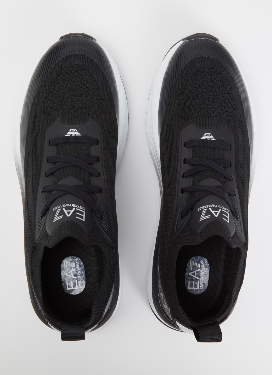 Armani Sneaker met gebreid bovenwerk - detail 3 zwart