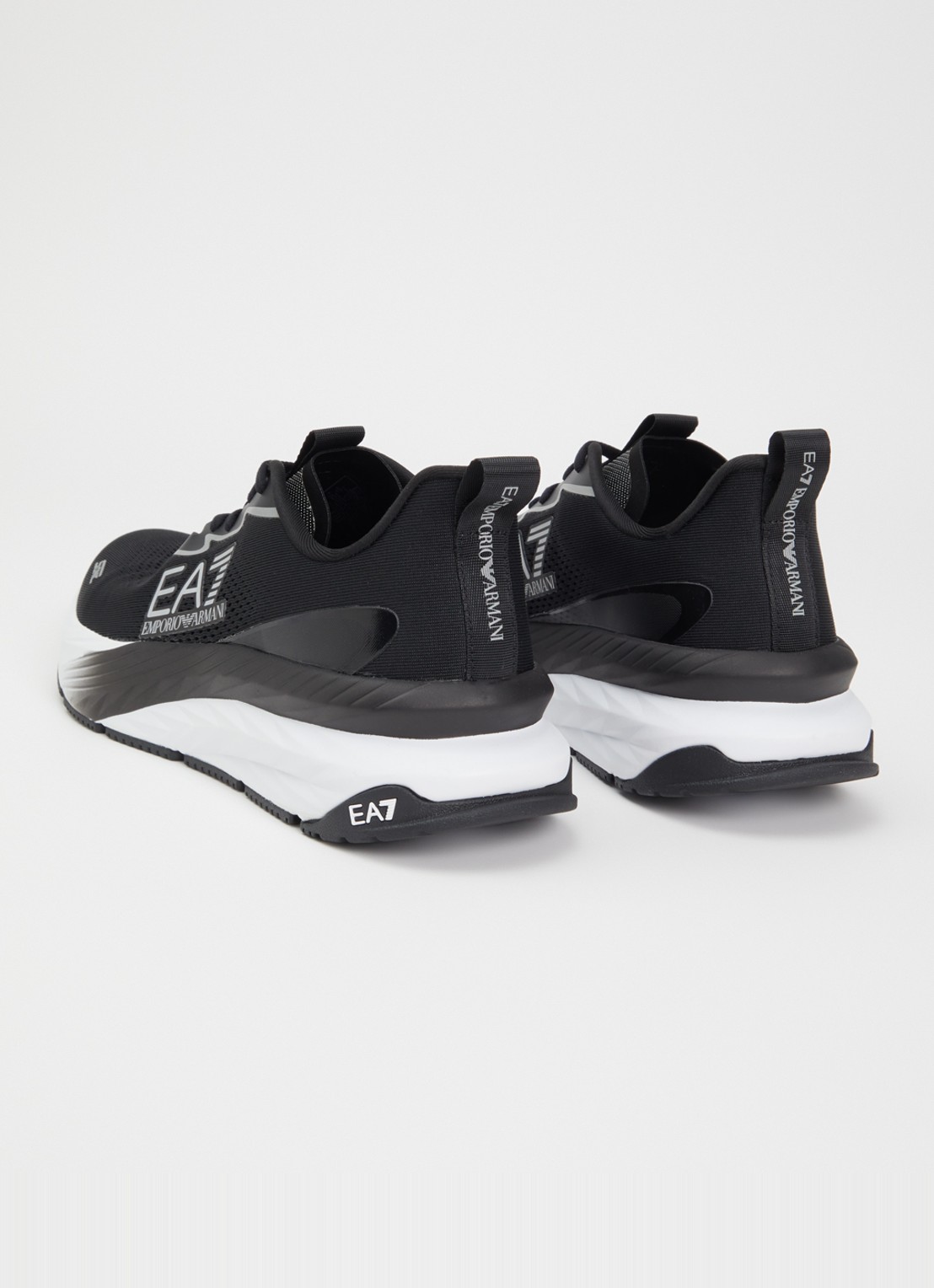 Armani Sneaker met gebreid bovenwerk - achterkant zwart