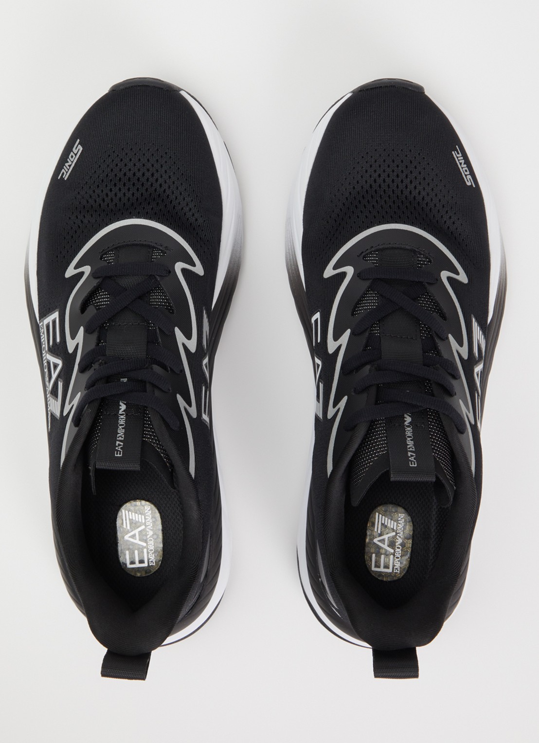 Armani Sneaker met gebreid bovenwerk - detail 4 zwart