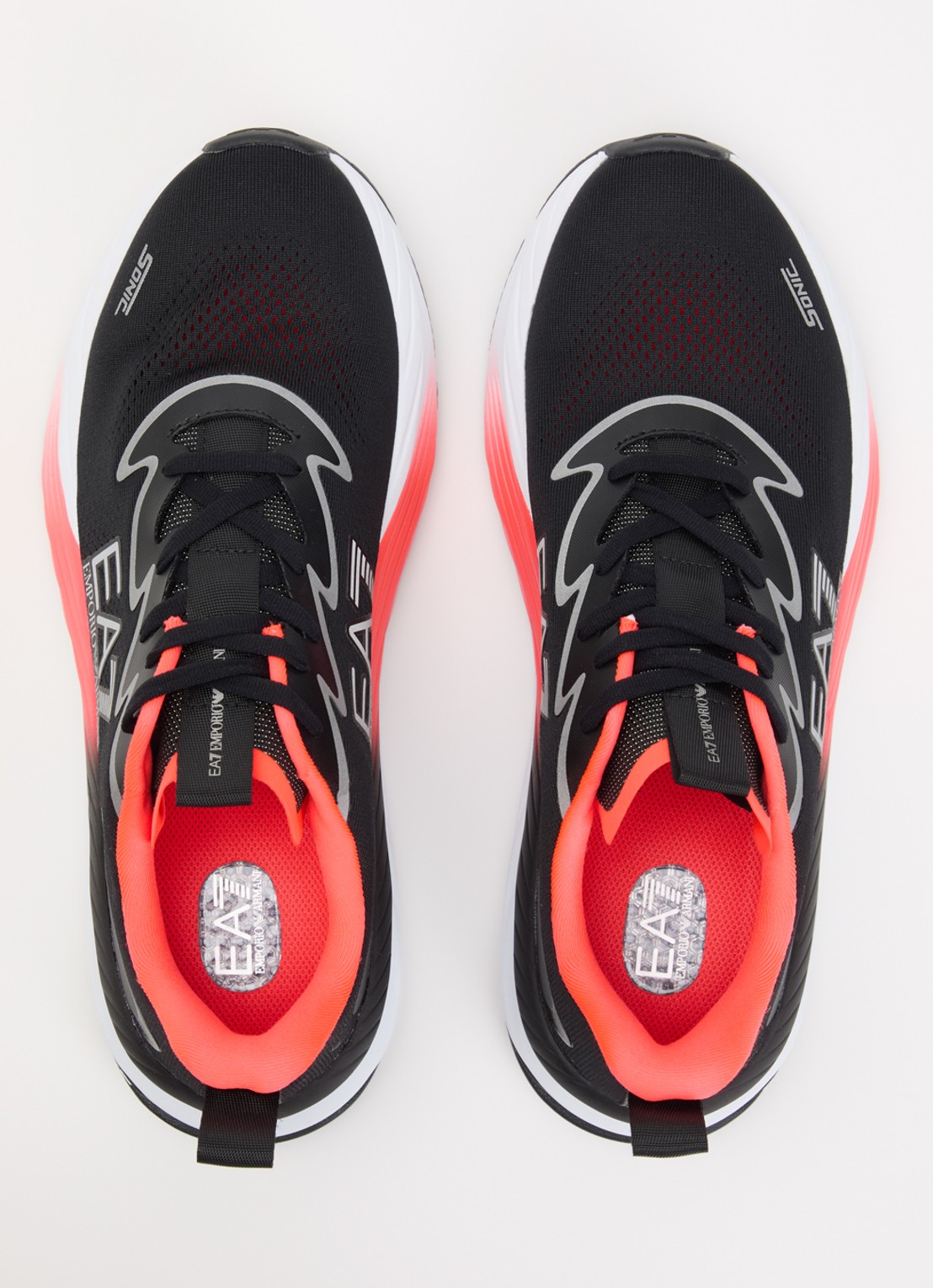 Armani Sneaker met gebreid bovenwerk - detail 2 wit